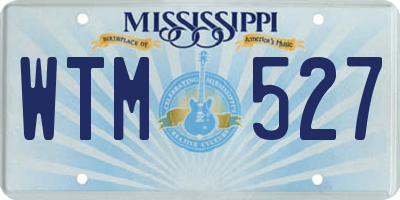 MS license plate WTM527