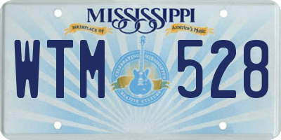 MS license plate WTM528