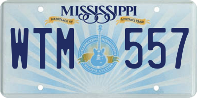 MS license plate WTM557