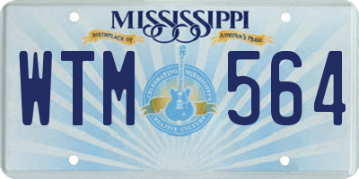 MS license plate WTM564