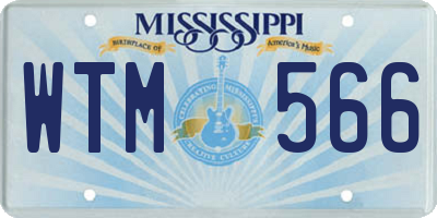 MS license plate WTM566