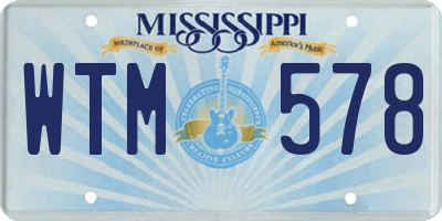 MS license plate WTM578