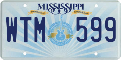 MS license plate WTM599