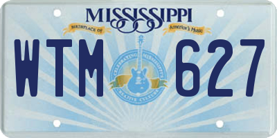 MS license plate WTM627