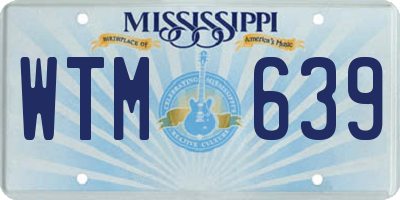 MS license plate WTM639