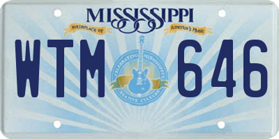 MS license plate WTM646