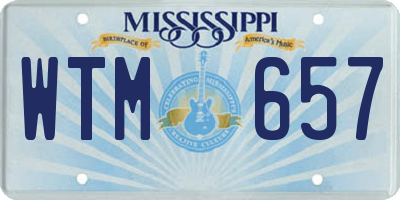 MS license plate WTM657