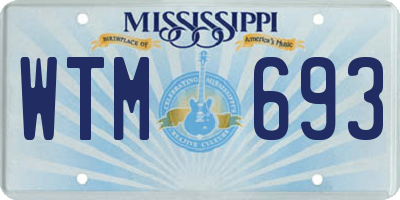 MS license plate WTM693