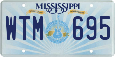 MS license plate WTM695