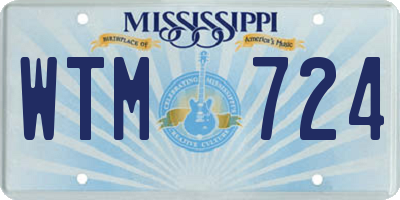 MS license plate WTM724