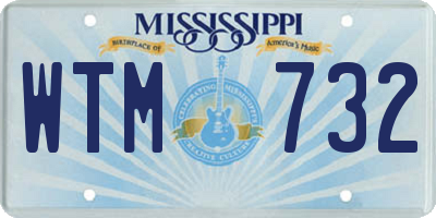 MS license plate WTM732
