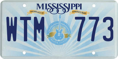 MS license plate WTM773