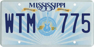 MS license plate WTM775