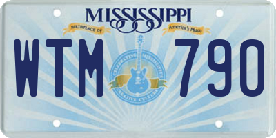 MS license plate WTM790