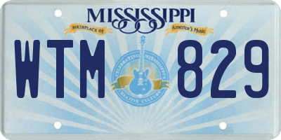 MS license plate WTM829