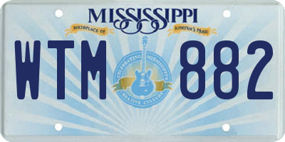 MS license plate WTM882