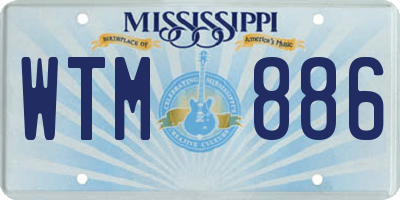MS license plate WTM886