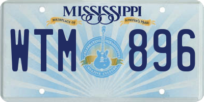 MS license plate WTM896