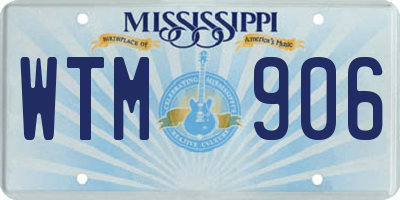 MS license plate WTM906