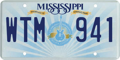 MS license plate WTM941