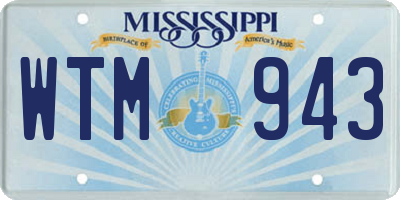 MS license plate WTM943