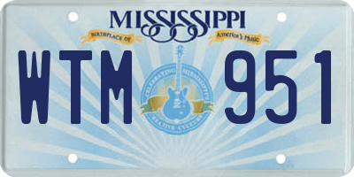 MS license plate WTM951