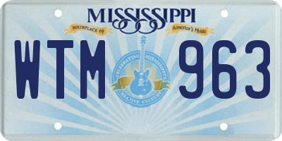 MS license plate WTM963