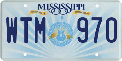 MS license plate WTM970