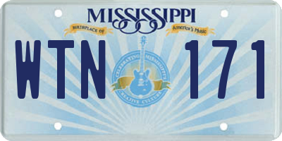 MS license plate WTN171