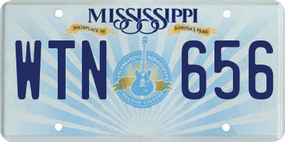 MS license plate WTN656