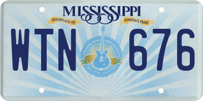 MS license plate WTN676