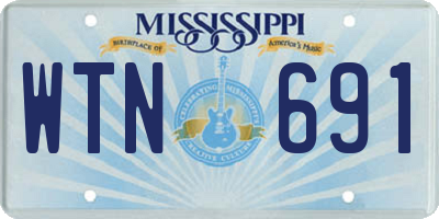 MS license plate WTN691
