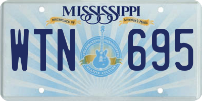 MS license plate WTN695