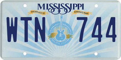 MS license plate WTN744