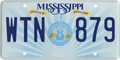 MS license plate WTN879