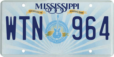 MS license plate WTN964