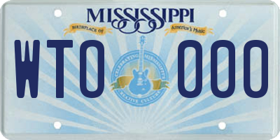 MS license plate WTO000