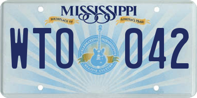MS license plate WTO042