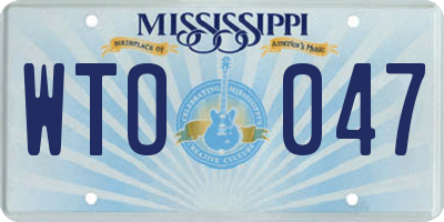 MS license plate WTO047