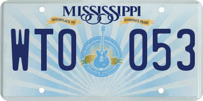 MS license plate WTO053