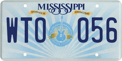 MS license plate WTO056