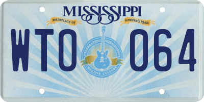 MS license plate WTO064