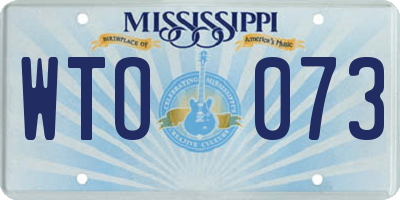 MS license plate WTO073