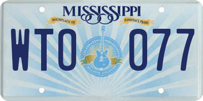 MS license plate WTO077