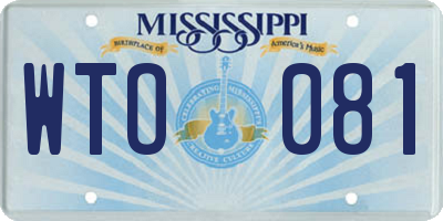 MS license plate WTO081