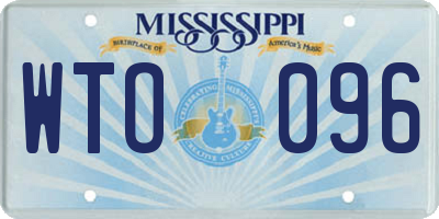 MS license plate WTO096