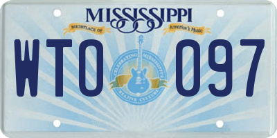 MS license plate WTO097