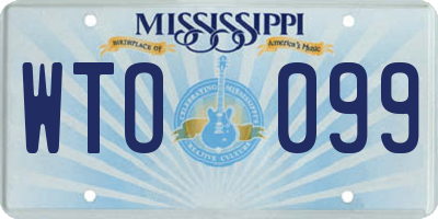 MS license plate WTO099