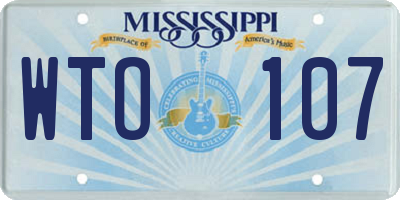 MS license plate WTO107
