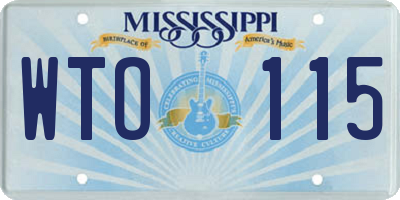 MS license plate WTO115